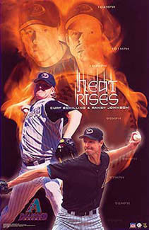 Arizona Diamondbacks "Heat Rises" (Curt Schilling, Randy Johnson) Poster - Starline 2002