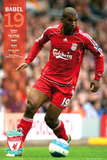 Ryan Babel "Number 19" Liverpool FC EPL Soccer Poster - GB 2007