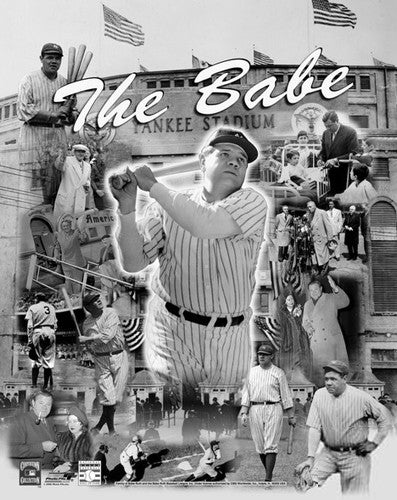 Babe Ruth "The Babe Forever" Historical Collage Premium Poster Print - Photofile Inc.