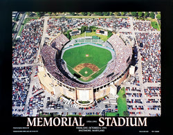 Baltimore Orioles Memorial Stadium Final Day Aerial Poster - Aerial Views 1991