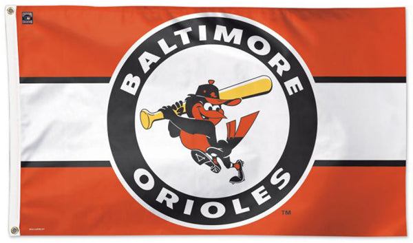 Baltimore Orioles Official MLB Baseball Retro-Style (1966-88) Team Logo Deluxe 3'x5' Flag - Wincraft Inc.