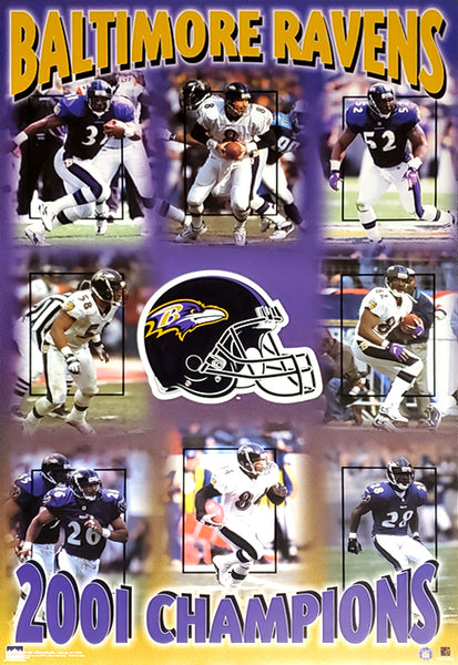 Baltimore Ravens Super Bowl XXXV Champions Commemorative Poster - Starline 2001