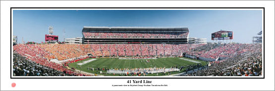 Alabama Crimson Tide "41 Yard Line" Bryant-Denny Stadium Panoramic Poster Print - Everlasting Images