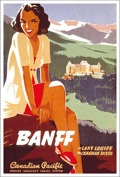 Canadian Pacific "Banff Girl" (c.1930) Vintage Travel Poster Reprint - Eurographics Inc.