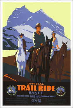 Banff, Alberta "Official Trail Ride" (c.1935) Vintage Poster Reprint - Eurographics Inc.