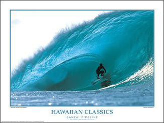 Surfing "Banzai Pipeline" Action Poster Print - Creation Captured