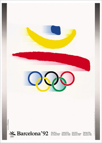 *B/O SHIPS JAN 2024* Barcelona 1992 Summer Olympic Games Official Poster Reproduction - Olympic Museum