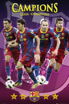FC Barcelona 2011 La Liga Champions Commemorative Poster - GB Eye (UK)