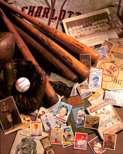 Baseball Vintge Memorabilia Collage "Baseball's Golden Age" Poster Print