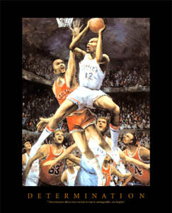Basketball "Determination" Motivational Poster - Front Line