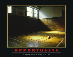 Basketball "Opportunity" Inspirational Motivational Poster - Eurographics