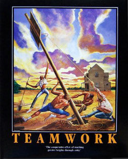 Basketball "Teamwork" Motivational Print by Ernie Barnes