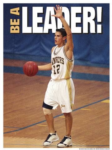 High School Basketball "Be a Leader" Motivational Poster - Fitnus
