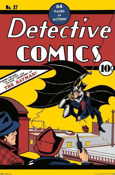 Batman's Debut (Detective Comics #27, May 1939) Official DC Comics Cover Poster Reprint