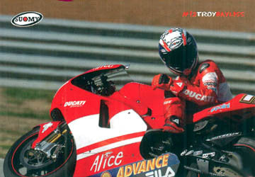 Troy Bayliss "Superbike Action" Ducati Motorcycle Racing Poster - Suomy
