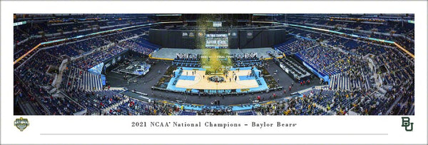 Baylor Bears 2021 NCAA Men's Basketball Champions Panoramic Poster Print - Blakeway