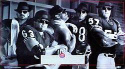 Chicago Bears "Big Five" Offensive Line Poster - WGN/Chevy 1989