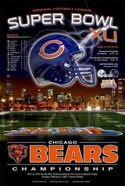 Chicago Bears "Super Season XLI" Commemorative Poster - Action Images 2007