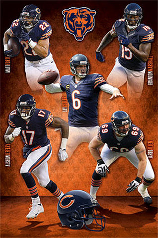 Chicago Bears "Big Five" Poster (Forte, Marshall, Jeffery, Cutler, Allen) - Costacos 2014