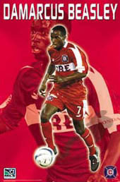 DaMarcus Beasley "On Fire" Chicago Fire MLS Soccer Poster - S.E. 2003