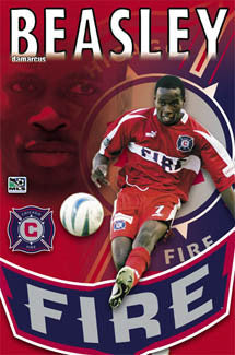 DaMarcus Beasley "Action" Chicago Fire MLS Poster - S.E. 2004