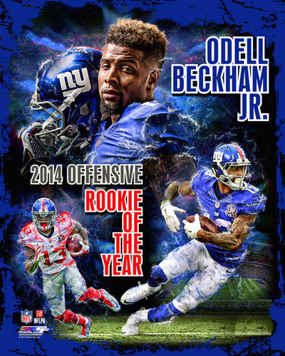 Odell Beckham Jr. 2014 NFL Offensive Rookie of the Year New York Giants Premium Poster Print