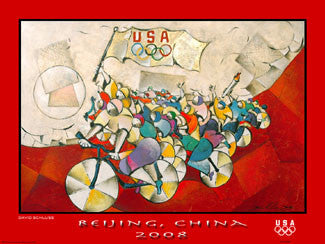 Olympic Cycling "We are the Champions" (Beijing 2008) Poster - Fine Art Ltd.