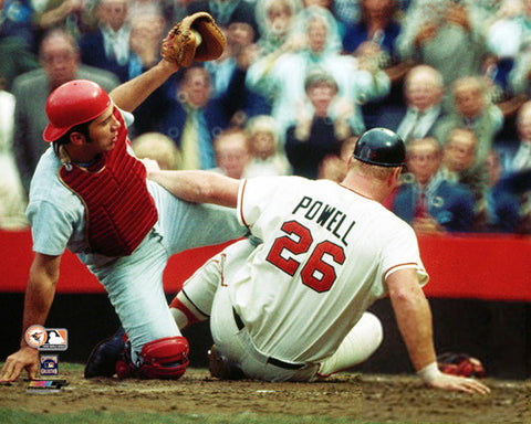 Johnny Bench vs. Boog Powell (1970 World Series) Cincinnati Reds vs Baltimore Orioles Poster - Photofile