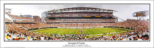 Cincinnati Bengals Paul Brown Stadium Inaugural Game Panoramic Poster (2000) - Everlasting Images