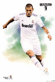 Karim Benzema "SuperAction" Real Madrid Soccer Poster - G.E. (Spain) 2011