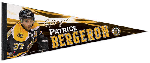 Patrice Bergeron "Signature" Boston Bruins Premium Felt Collector's Pennant - Wincraft 2013