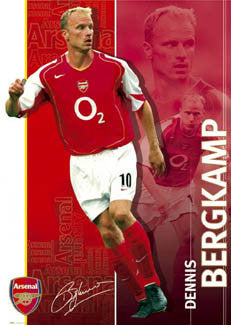 Dennis Bergkamp "Signature" Arsenal FC Poster - GB 2004