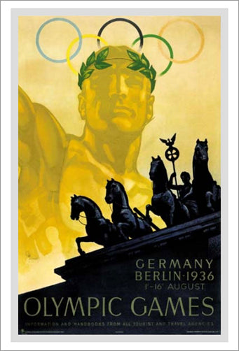 Berlin Germany 1936 Summer Olympic Games Official Poster Reprint - Olympic Museum