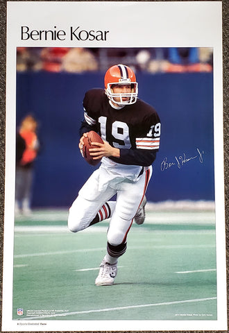 Bernie Kosar "Superstar" Cleveland Browns Vintage Original Poster - Sports Illustrated by Marketcom 1986