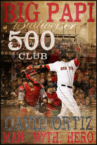 David Ortiz 500 Home Run Club Boston Red Sox Special-Edition Commemora –  Sports Poster Warehouse