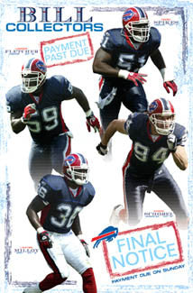 Buffalo Bills "Bill Collectors" Poster (Spikes, Fletcher, Milloy, Schobel) - Costacos 2004