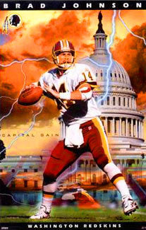 Brad Johnson "Capital Gain" Washington Redskins QB Poster - Costacos 2000