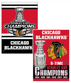 Chicago Blackhawks 2015 Stanley Cup Champions 2-Sided Wall Banner - Wincraft