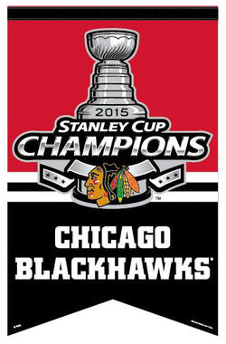 Chicago Blackhawks 2015 Stanley Cup Champions Premium Felt Banner - Wincraft