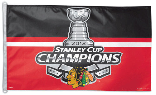 Chicago Blackhawks 2013 Stanley Cup Champs Official NHL 3'x5' Flag - WIncraft - LAST ONE
