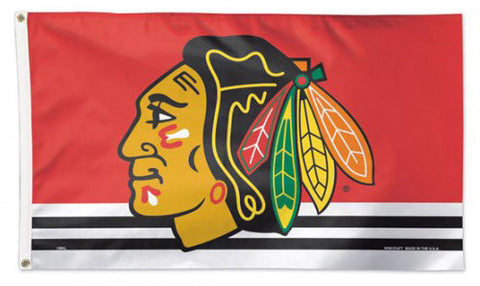 Chicago Blackhawks Official NHL Hockey 3'x5' DELUXE Team Flag - Wincraft Inc.