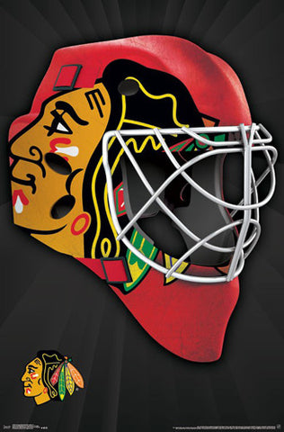 Chicago Blackhawks "Mask" NHL Hockey Official Team Logo Theme Wall POSTER - Trends 2016