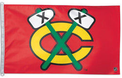 Chicago Blackhawks "Tomahawks" Classic Alternate Logo Official NHL 3'x5' Flag - Wincraft