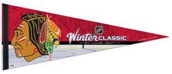 Chicago Blackhawks Winter Classic 2017 (1957-65 Logo) Premium Felt Commemorative Pennant - Wincraft