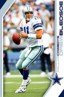 Drew Bledsoe "Lone Star Action" Dallas Cowboys Poster (2005) - Costacos Sports