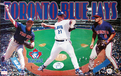 Toronto Blue Jays "Dome Stars" (Pat Hentgen, Roger Clemens, Alex Gonzalez) Poster - Starline 1997
