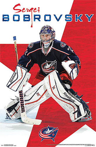 Sergei Bobrovsky "Stopper" Columbus Blue Jackets NHL Poster - Costacos Sports