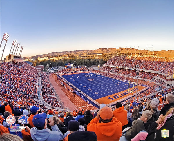 Boise State Broncos Football Bronco Stadium Sunset Premium Poster Print - Photofile Inc.