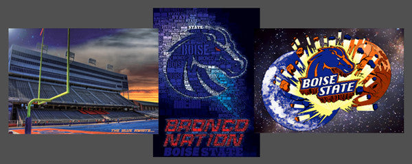 Boise State Broncos "Football Spirit" 3-Poster Combo Set - Team Spirit Posters