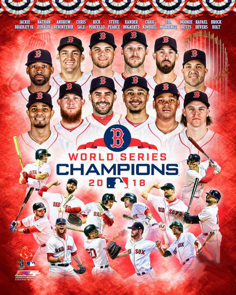 Legends Never Die MLB Boston Red Sox 2018 World Series Champions Framed  Photo Collage, Mound, 12 x 15-Inch